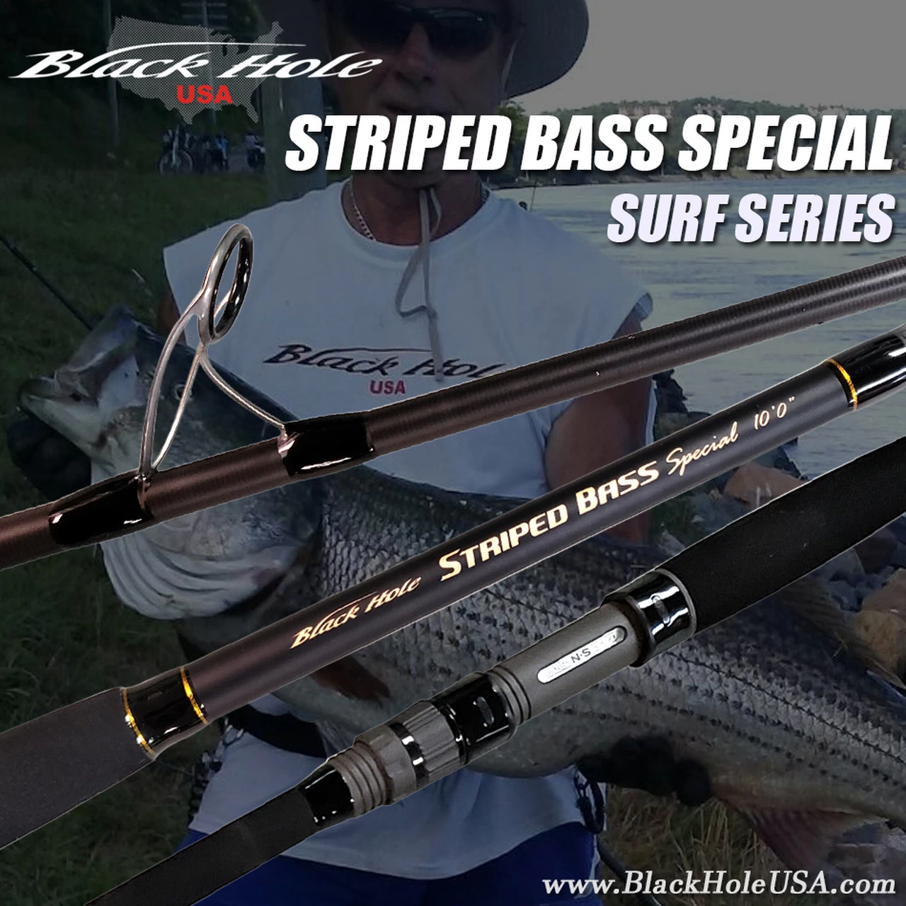 Black Hole Striped Bass Special Fast Action Surf Rod 3 Black Hole Striped Bass Special Fast Action Surf Rod