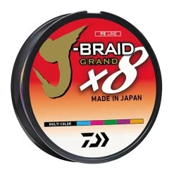 Daiwa J-Braid X8 Grand Multicolor 3300yd Bulk Spools