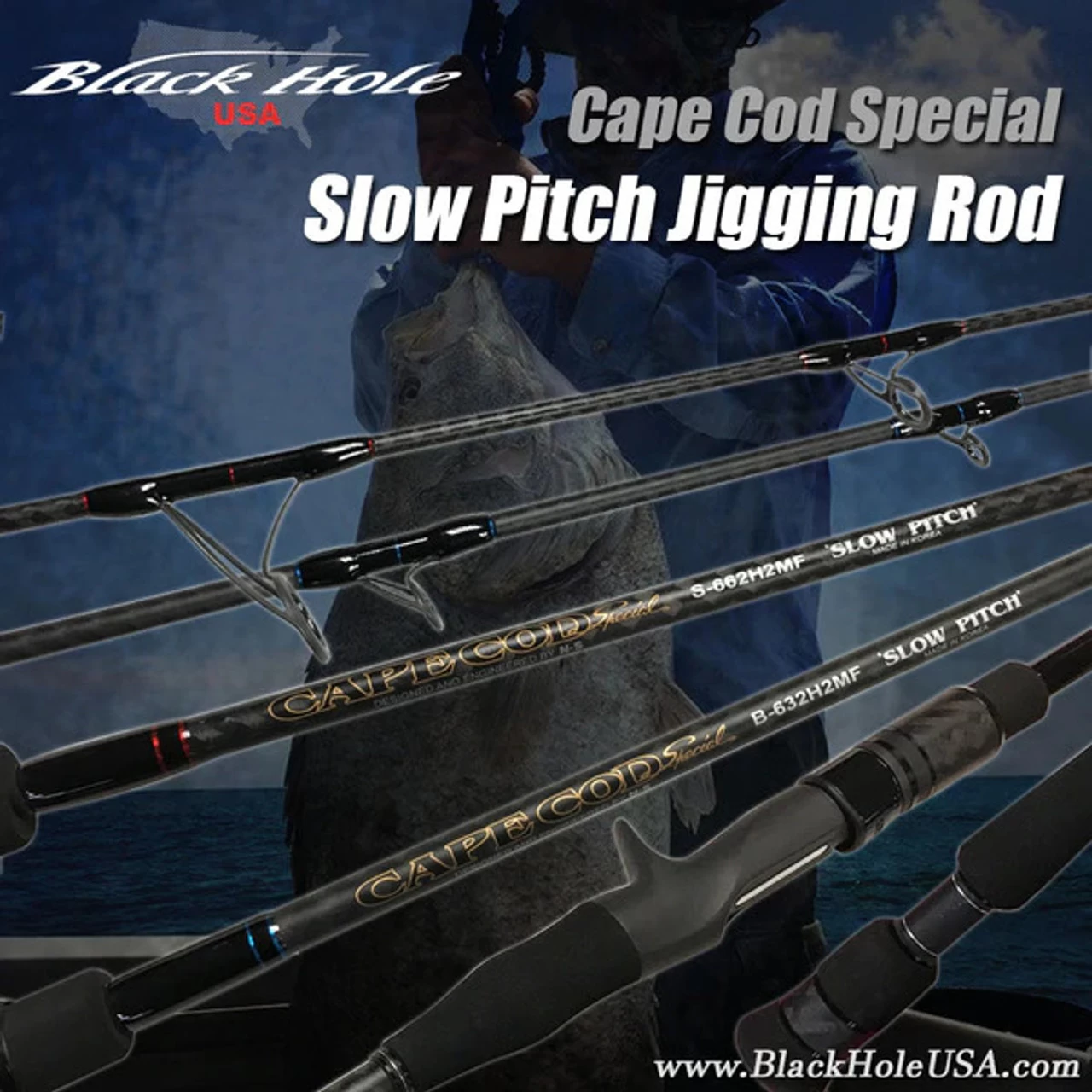 Black Hole Cape Cod Special Slow Pitch Jigging Rods 3 Black Hole Cape Cod Special Slow Pitch Jigging Rods